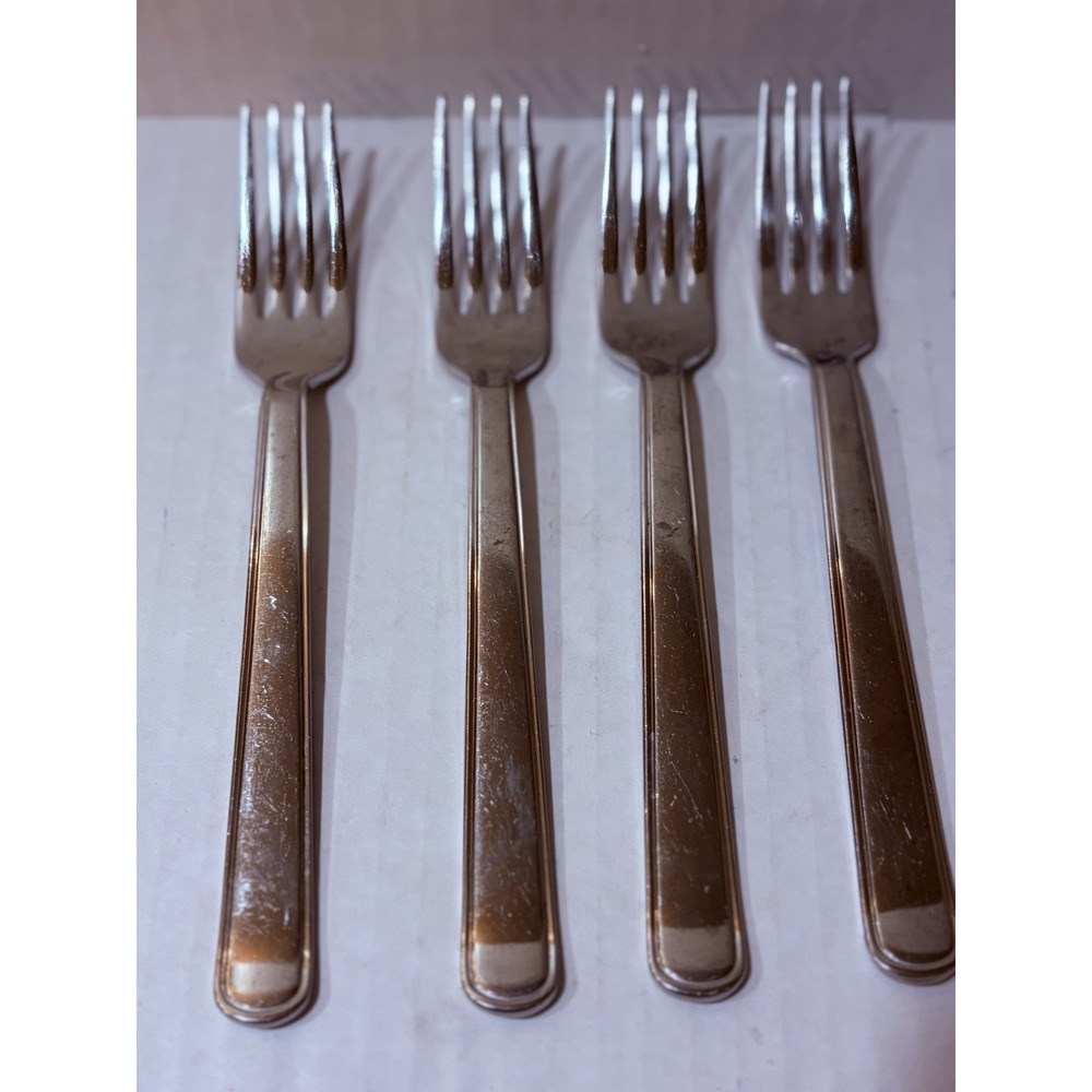 Cuisinart 18/10 FORA Dinner Forks Set of 4 Stainless Steel Silver, DW Safe